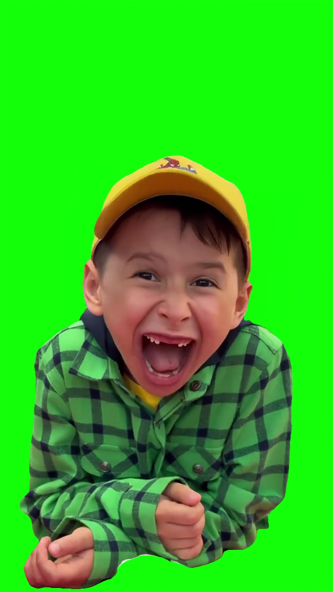 Kid Chewing green screen