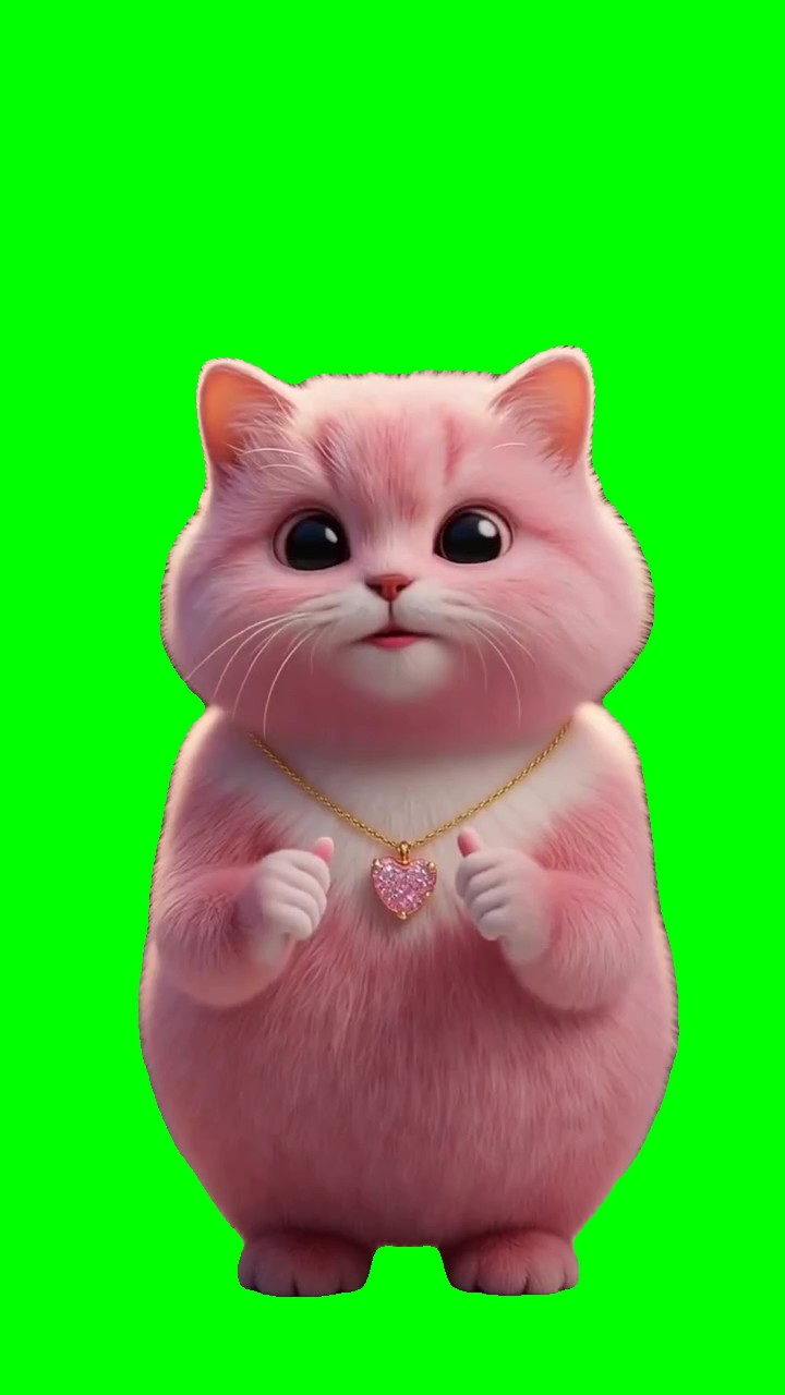 Kitty dancing green screen