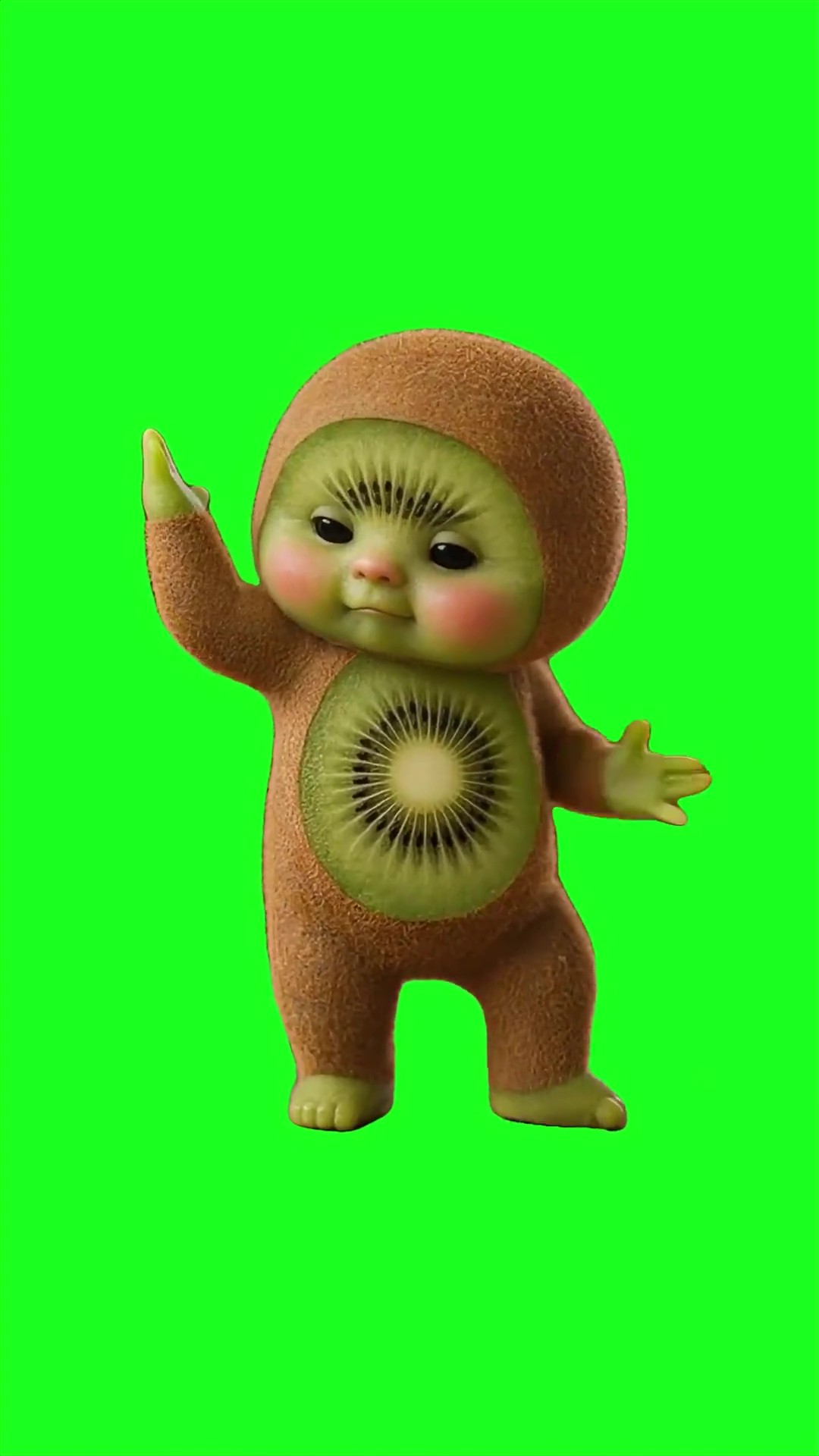 Kiwi dancing green screen