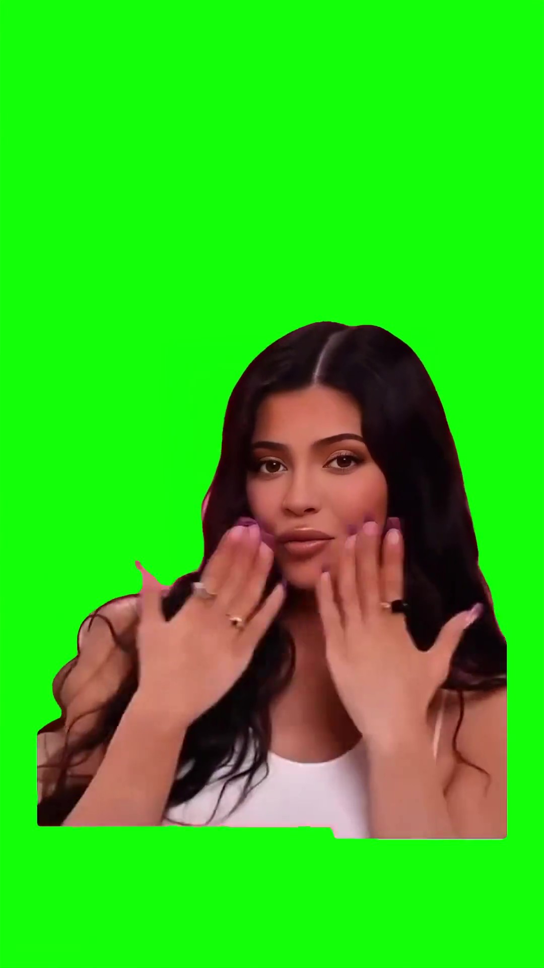 Kylie blowing kisses green screen