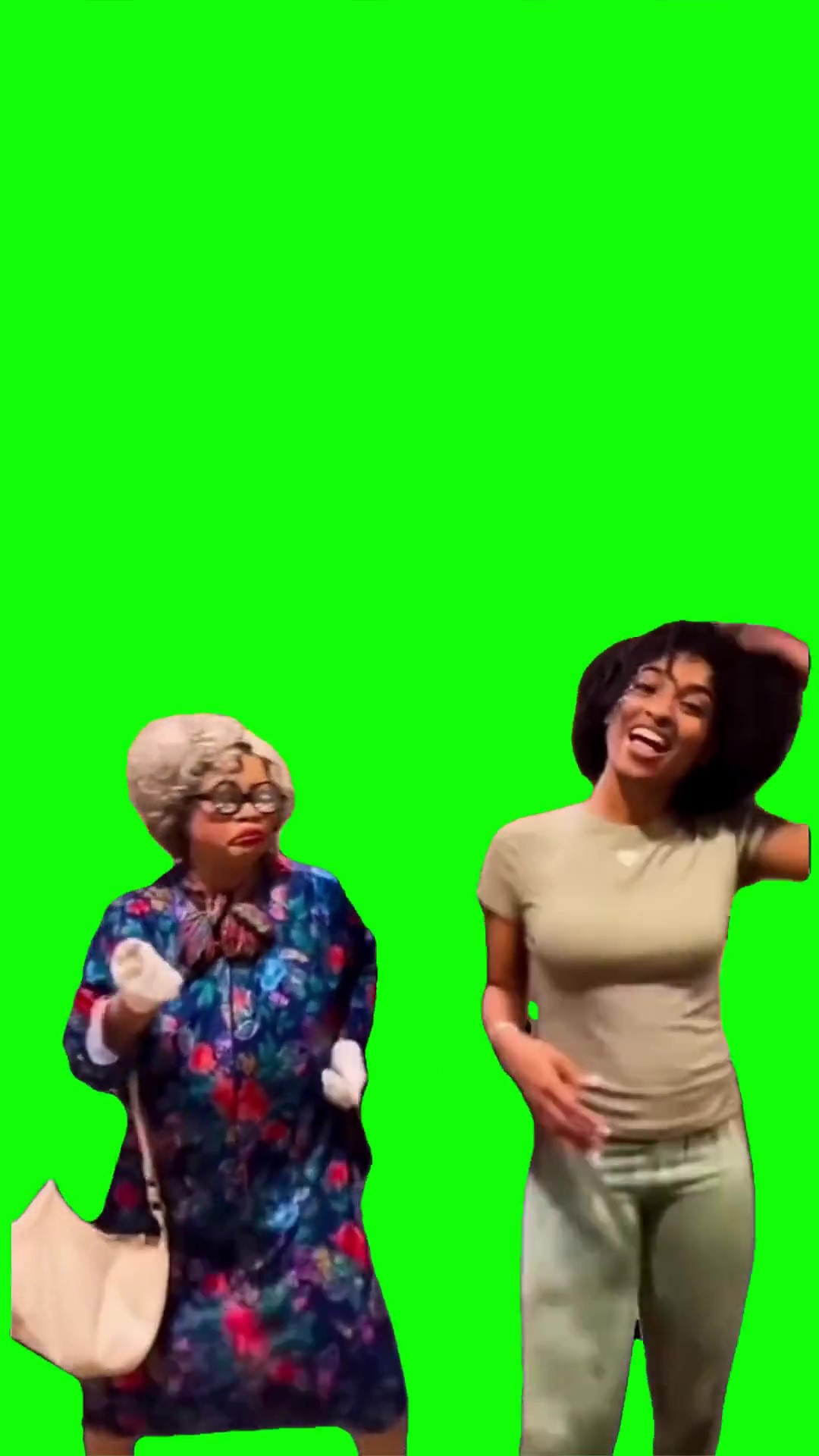 Ladies Dance Tootsie Roll green screen