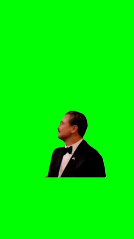 Leo Oscars I Dont Know Shrug green screen