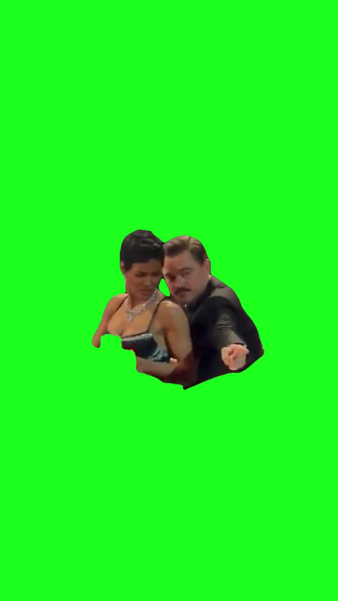 Leo pointing green screen