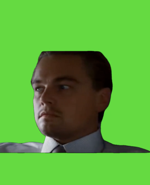Leonardo DiCaprio Confused green screen