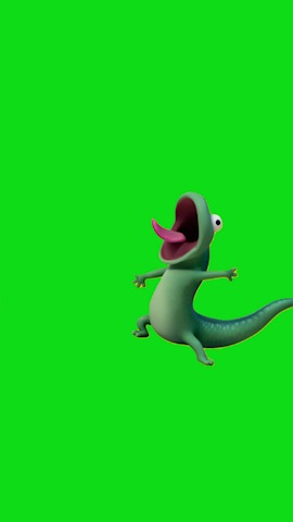 Lizard Tom Going Crazy green screen