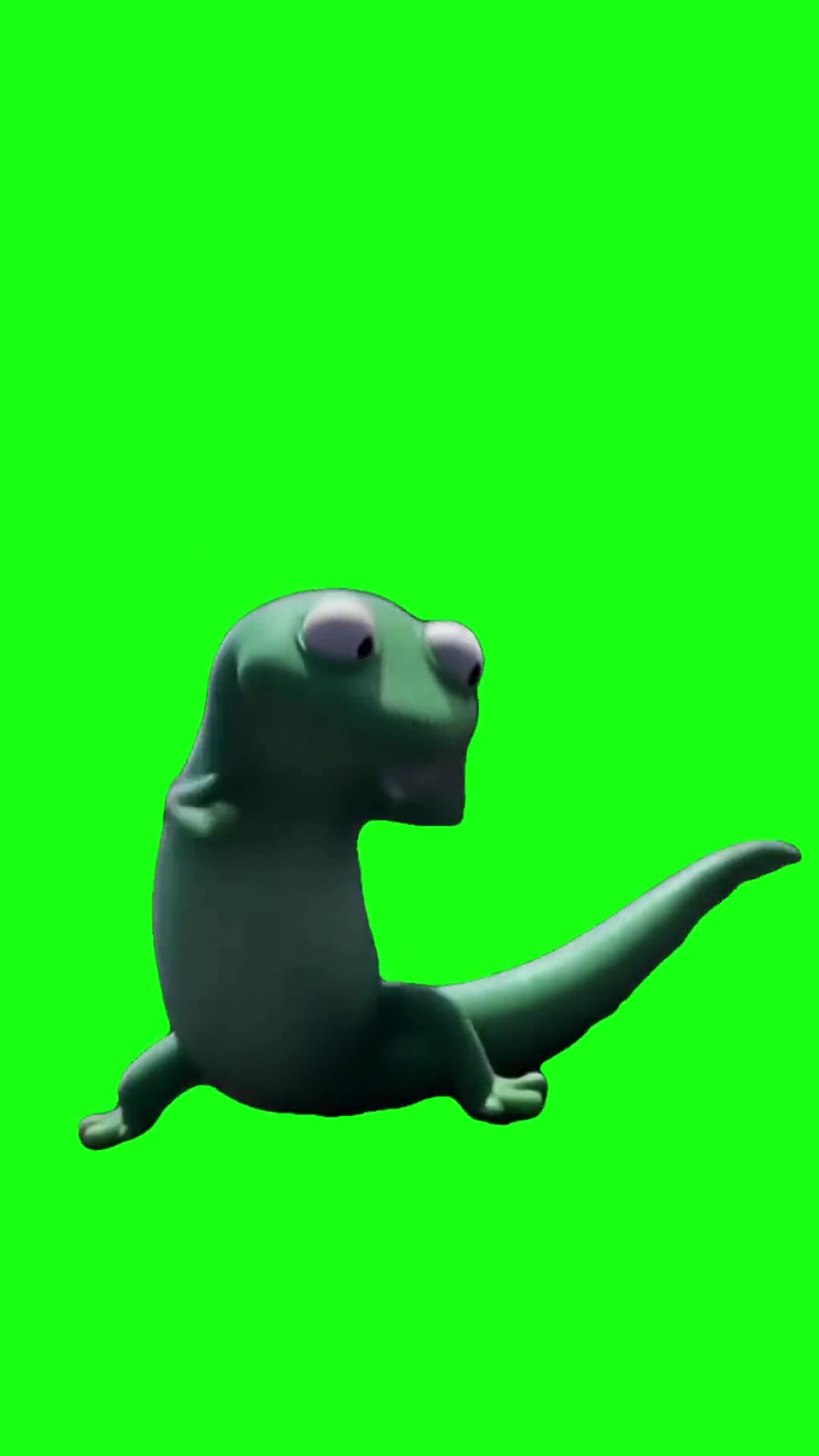 Lizard dancing  green screen