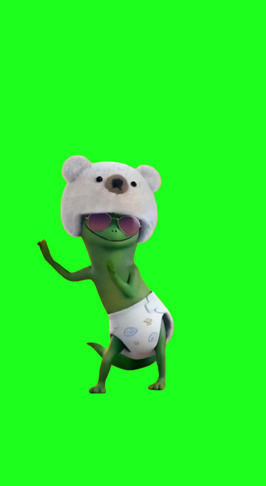 Lizard is doing the viral “Mississippi Pride” green screen