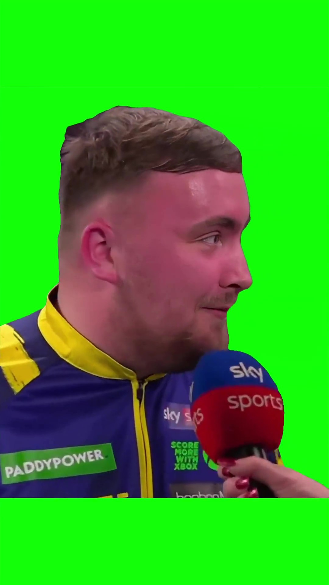 Luke im not bothered green screen