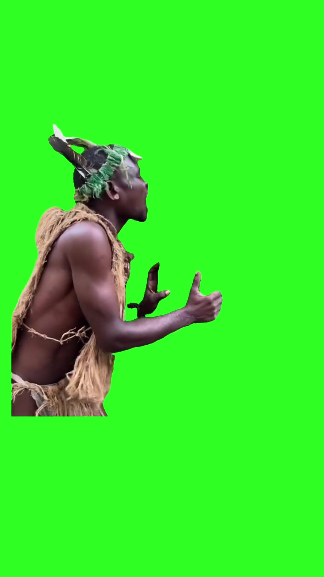 Man Scratching his teeth green screen