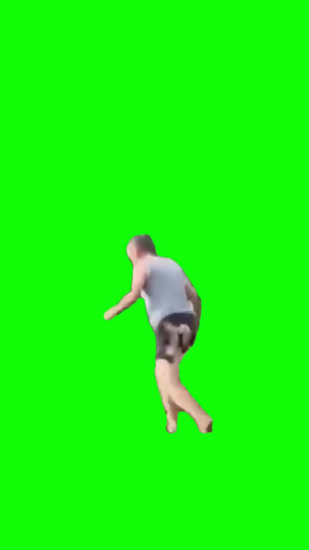 Man Walking With Ripped Trousers green screen