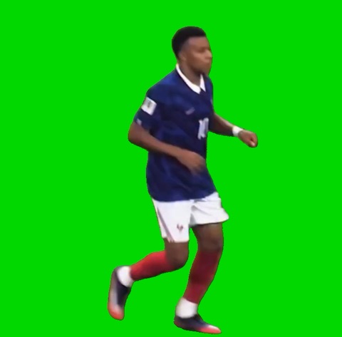 Mbappe Fuming green screen