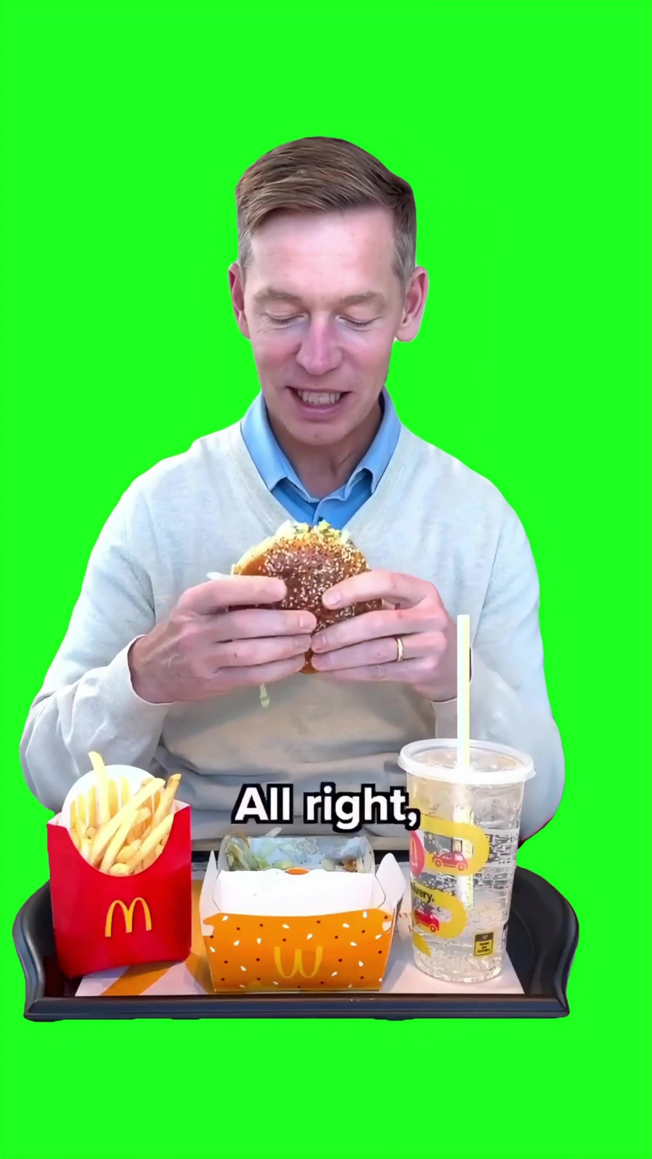 McDonald CEO Arch Bite green screen