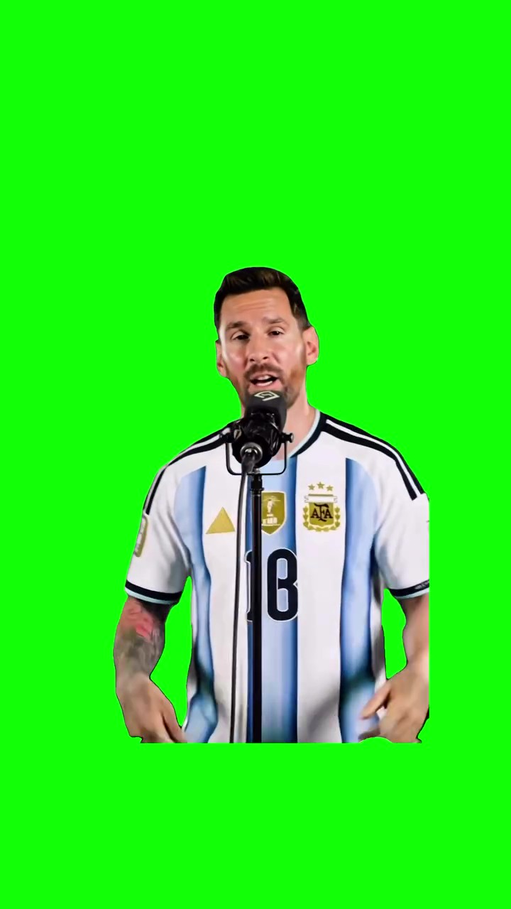 Messi Singing green screen