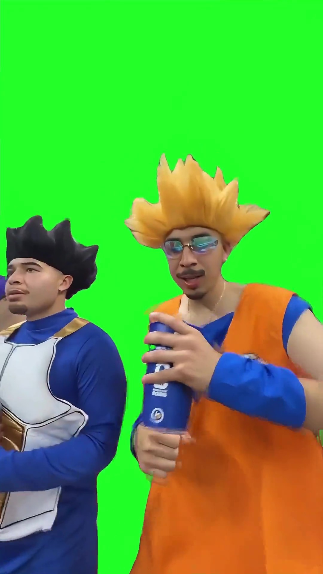 Mexican team cheer green screen