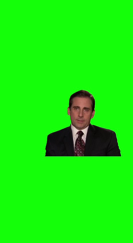 Michael Scott I am dead inside green screen