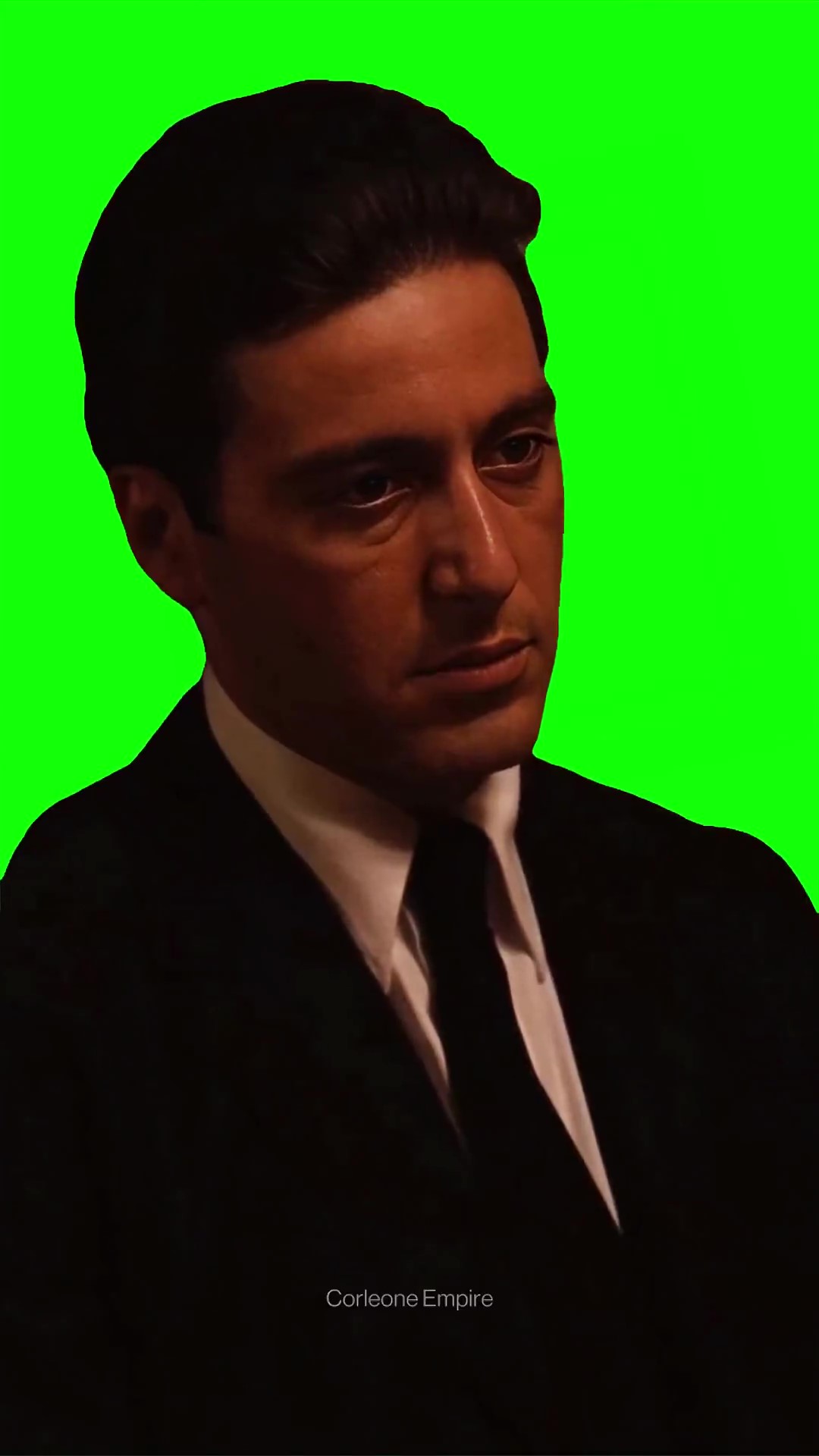 Michael thinking green screen