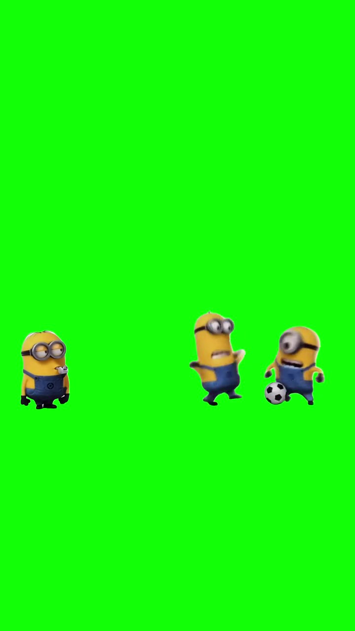 Minions Red Card  green screen