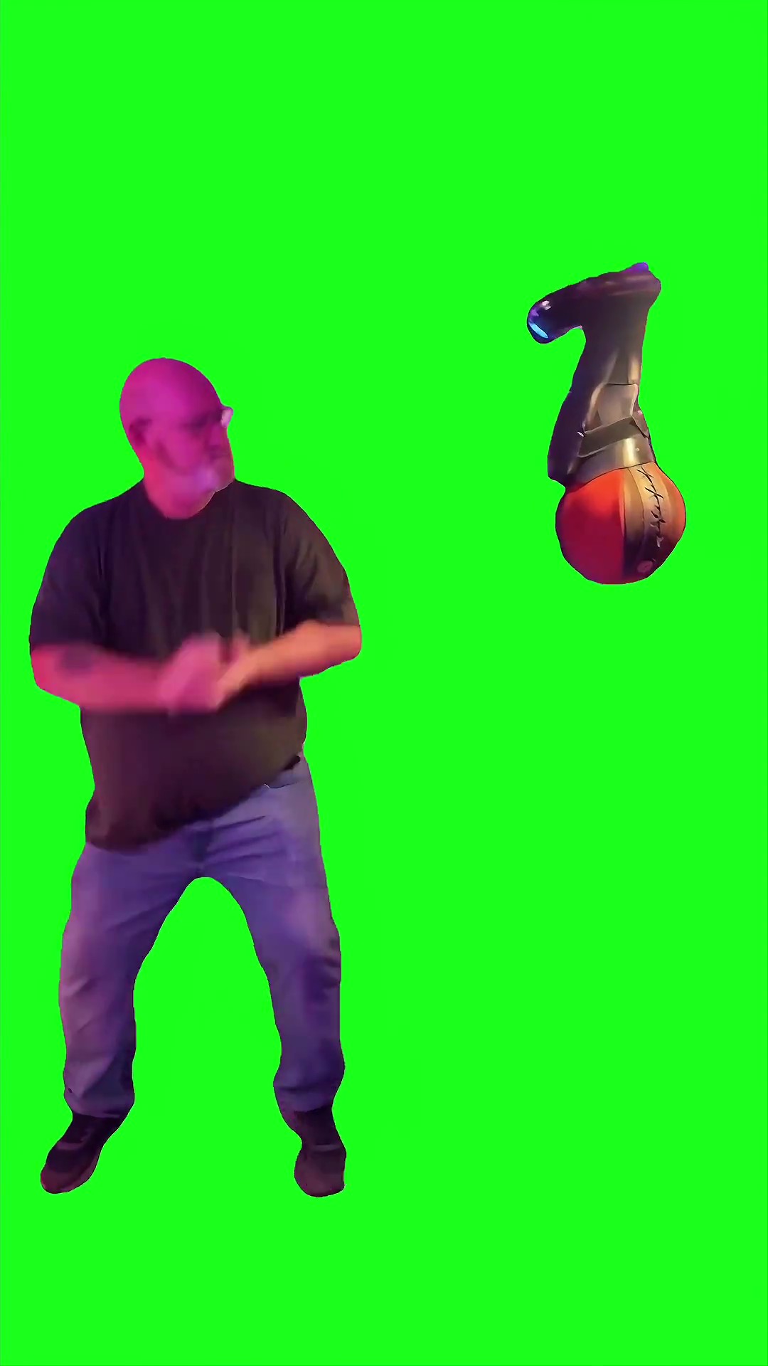 Missing the punching glove green screen