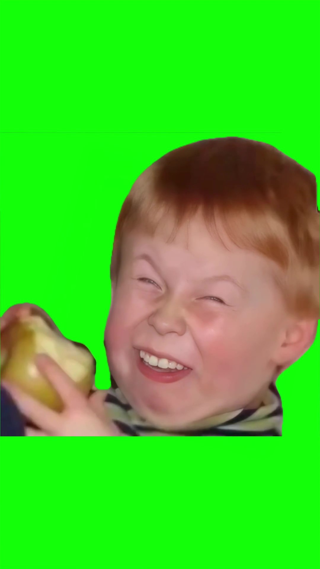 Mocking face green screen