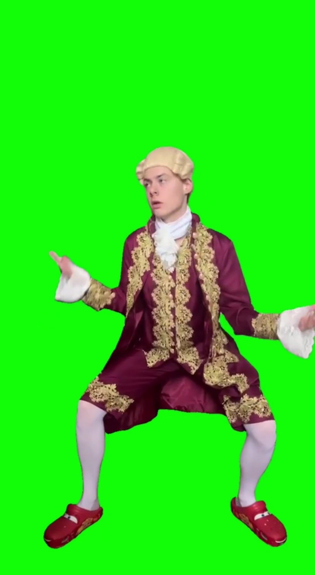 Mozart Man Dancing to “Simple Dimple” green screen