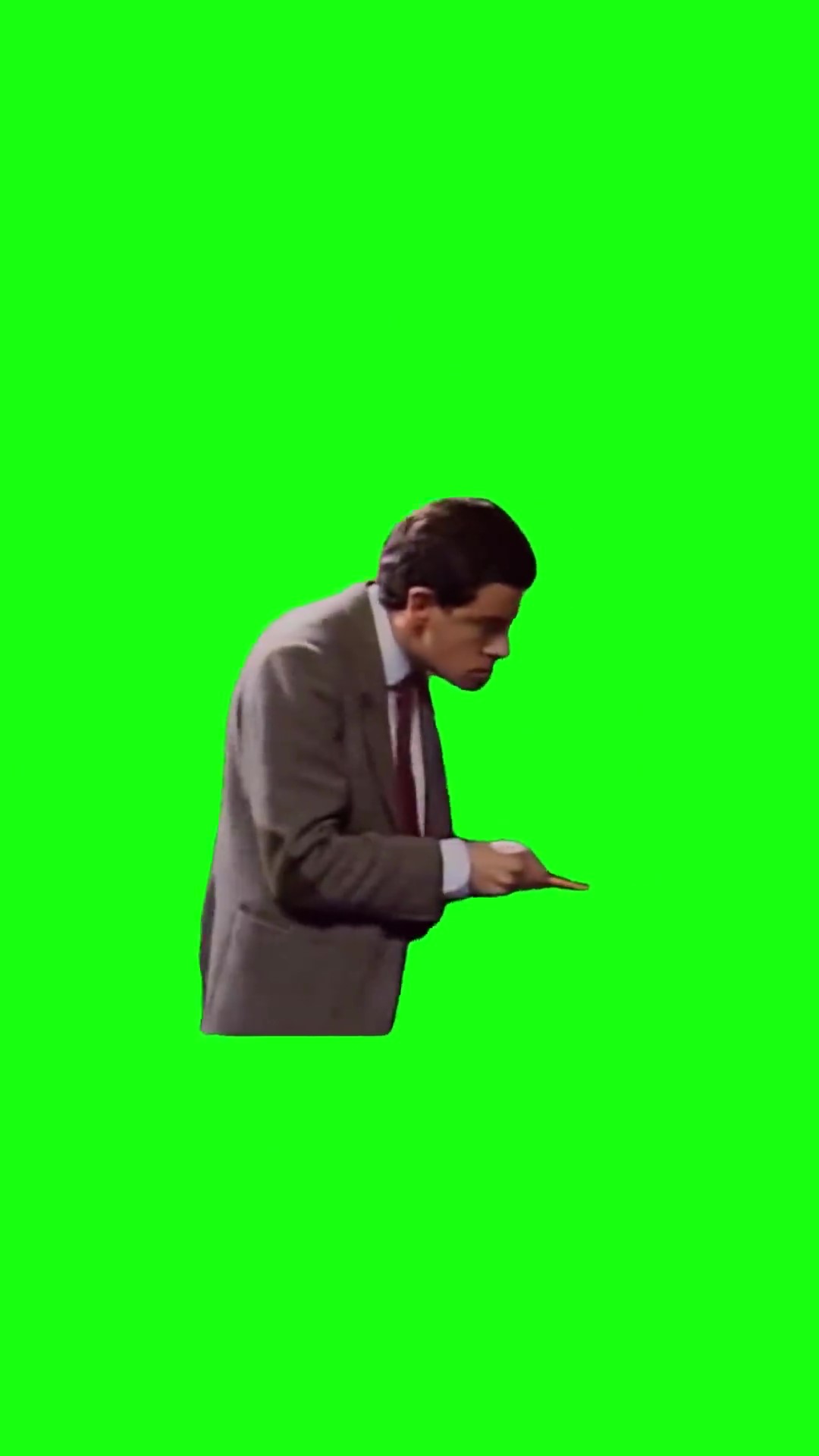 Mr Bean Poking green screen