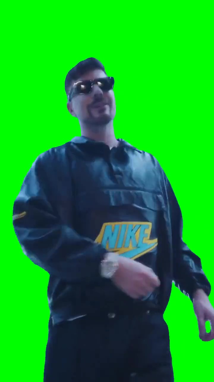 Mr beast Rapping green screen