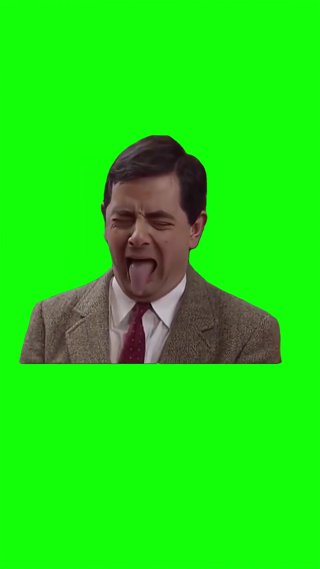 Mr.Bean Drinking bitter coffee green screen