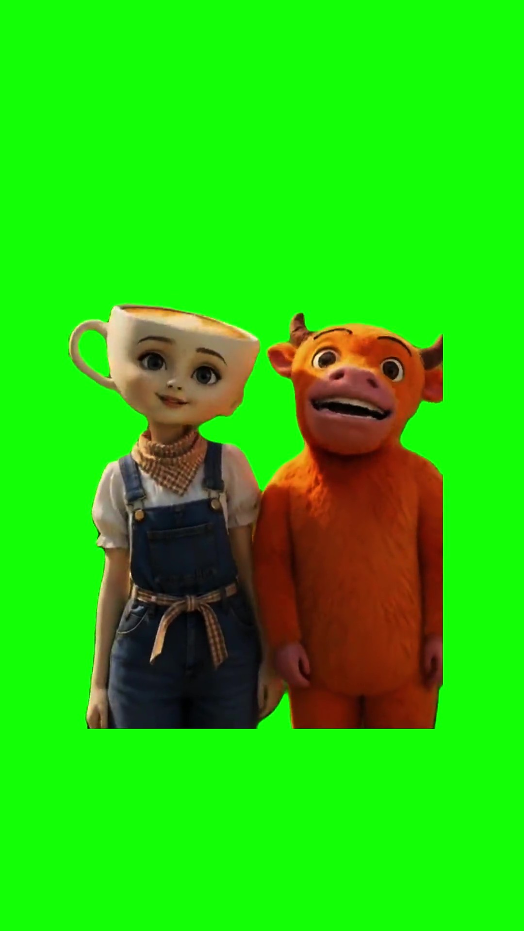 Niu Lai & Ballerina Cappuccina Dance green screen