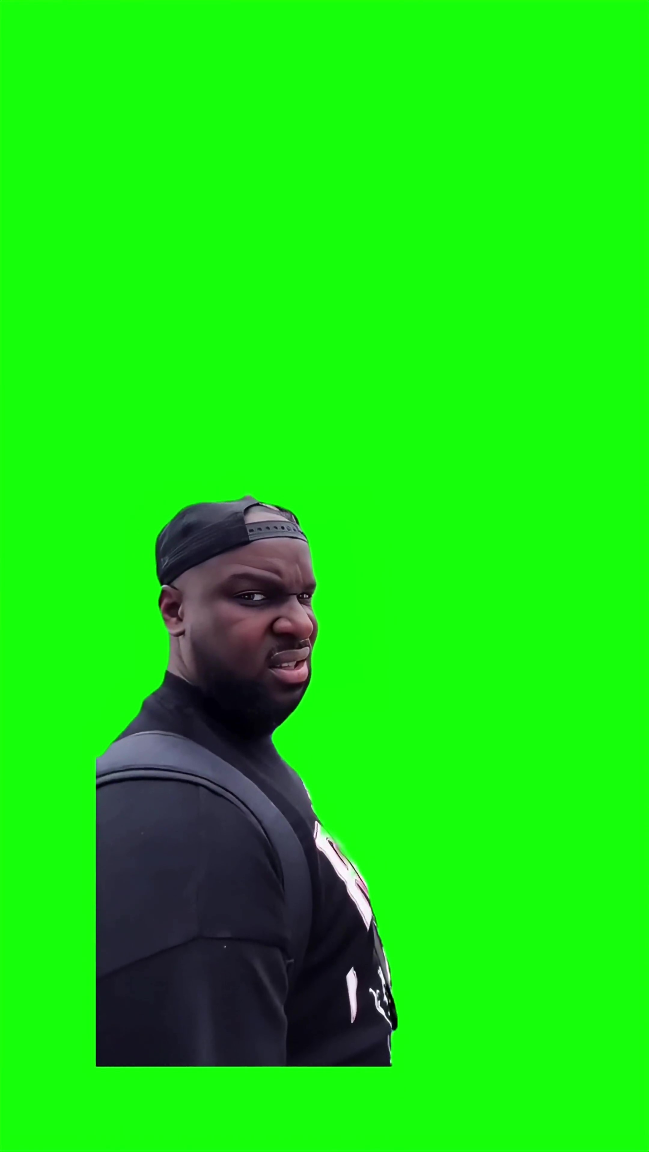 No broke boy stare green screen