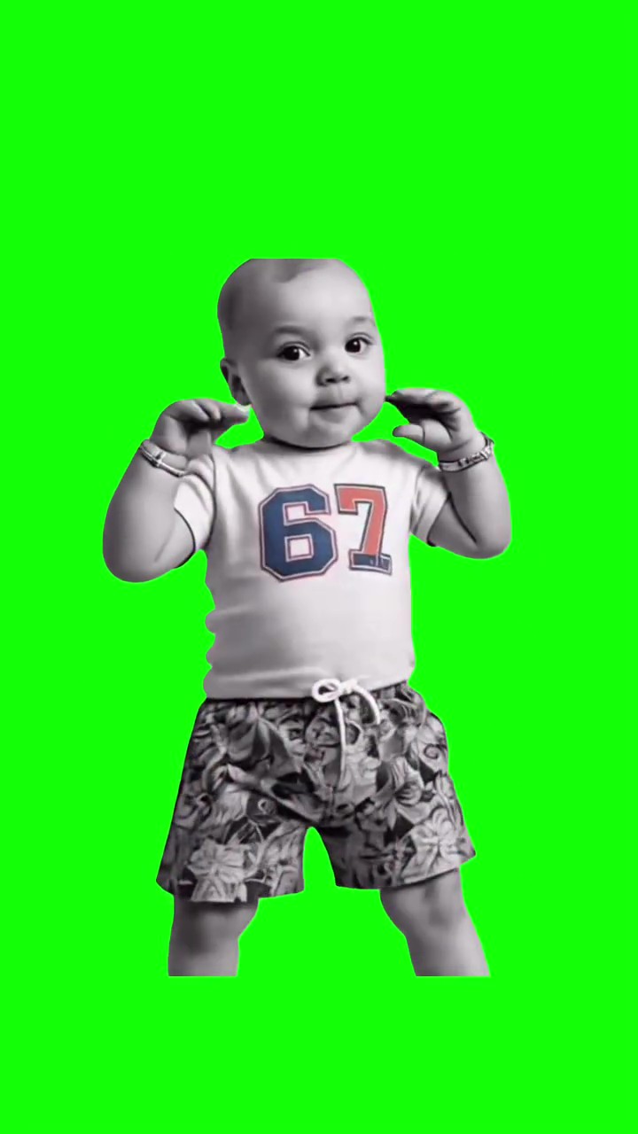 Nya Nya AI Baby green screen