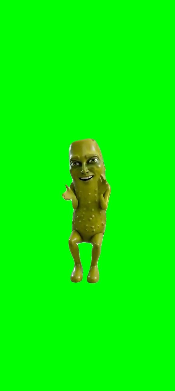 Pickle clapping green screen