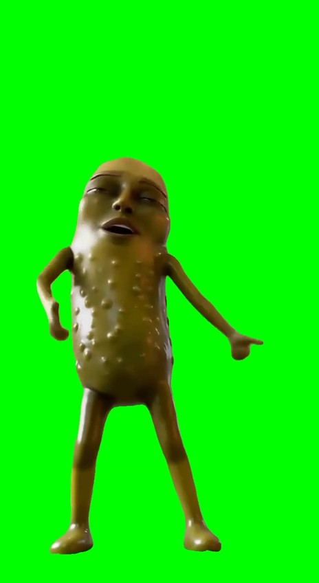 Pickle dancing green screen