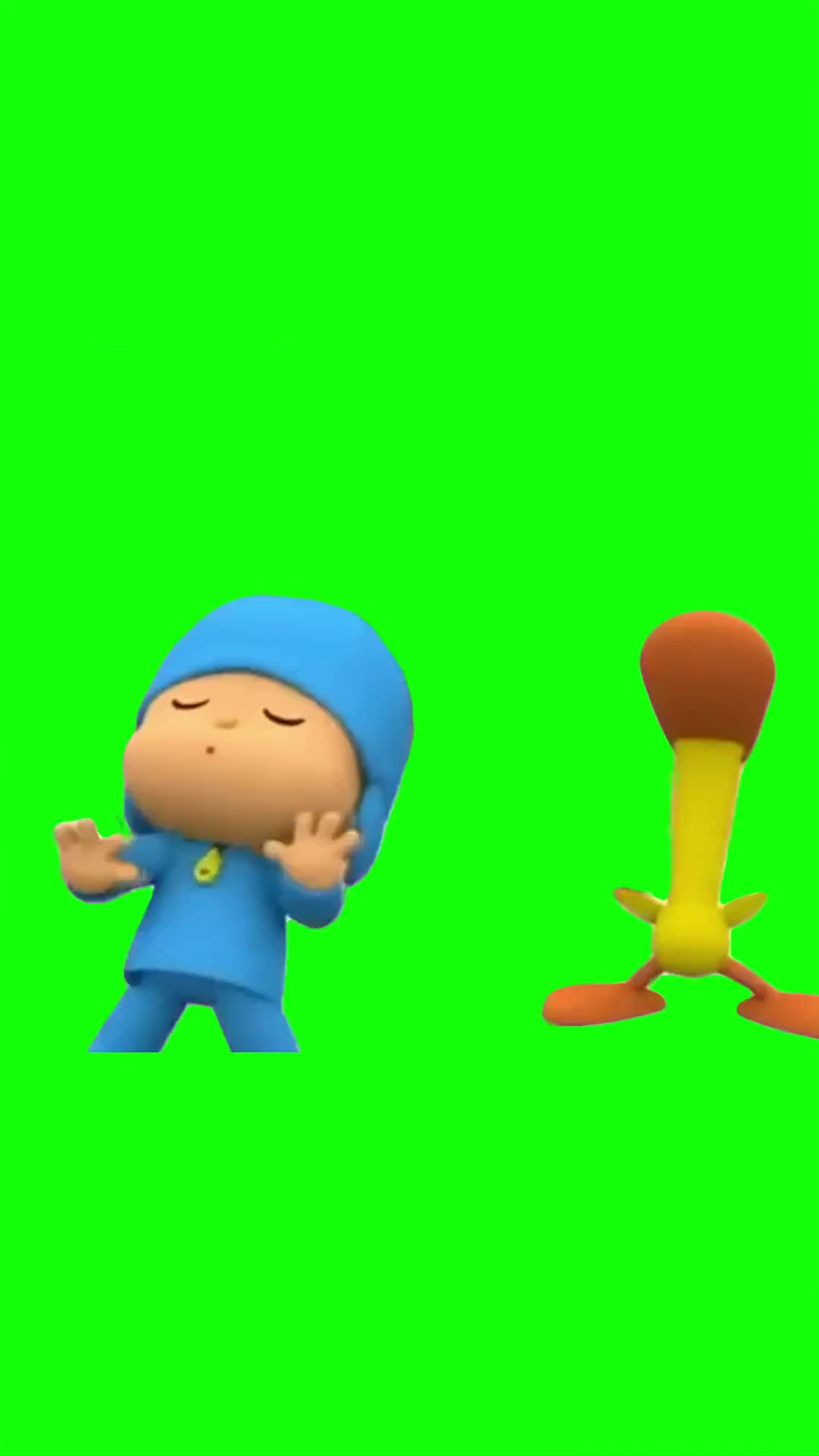 Pocoyo & Pato Lou Lou Dance green screen