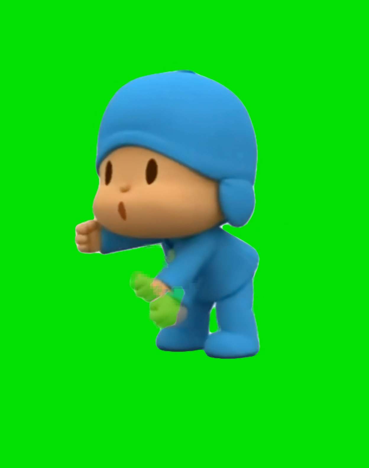 Pocoyo dances Lou Lou green screen