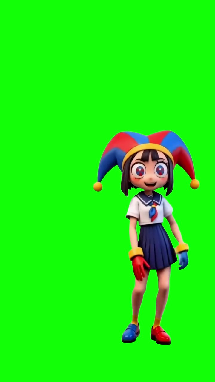 Pomni Dance green screen
