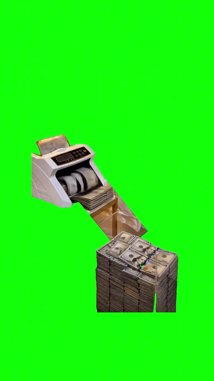 Printing Money green screen