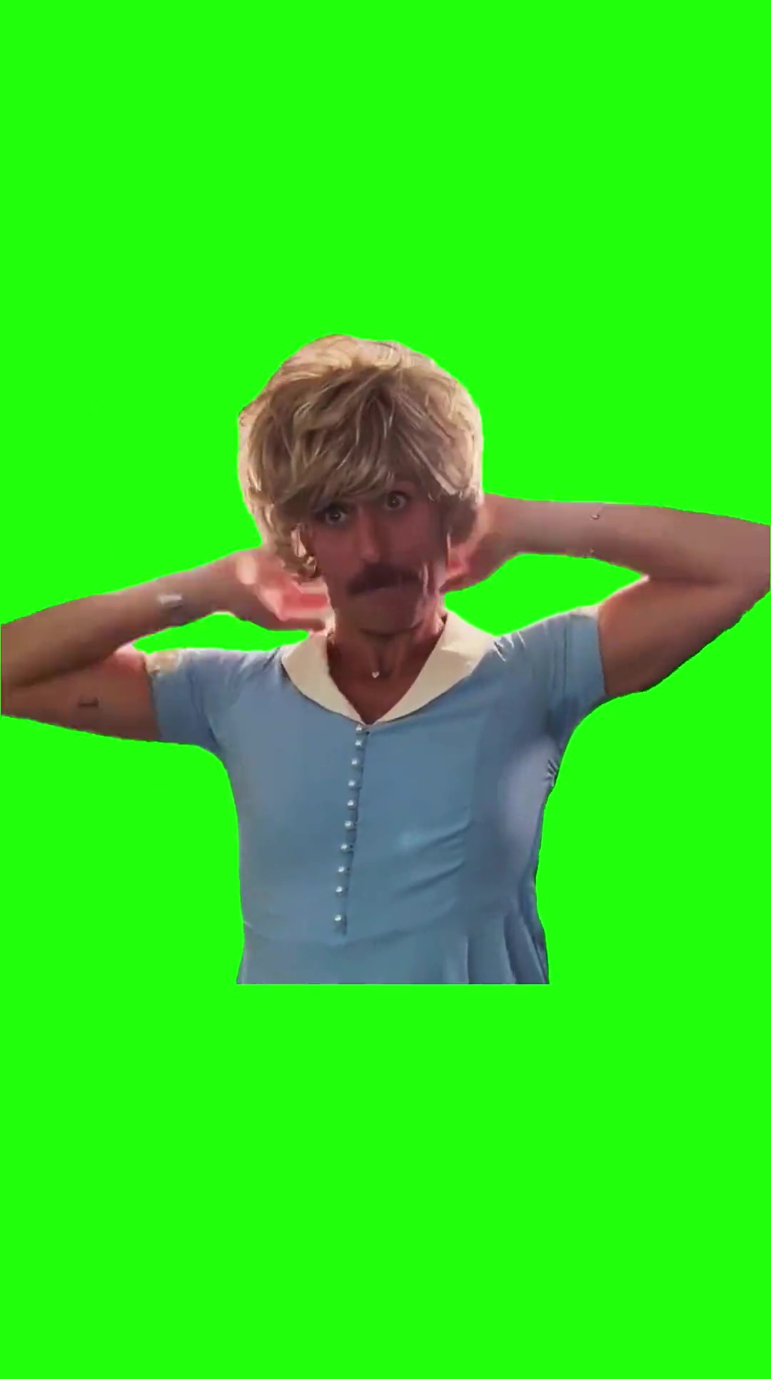 QVC Wig Lady Blowout Slip-Up Parody green screen