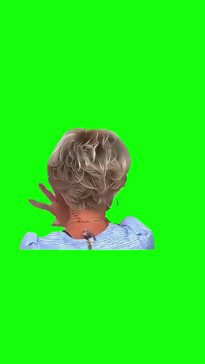 QVC wig lady green screen