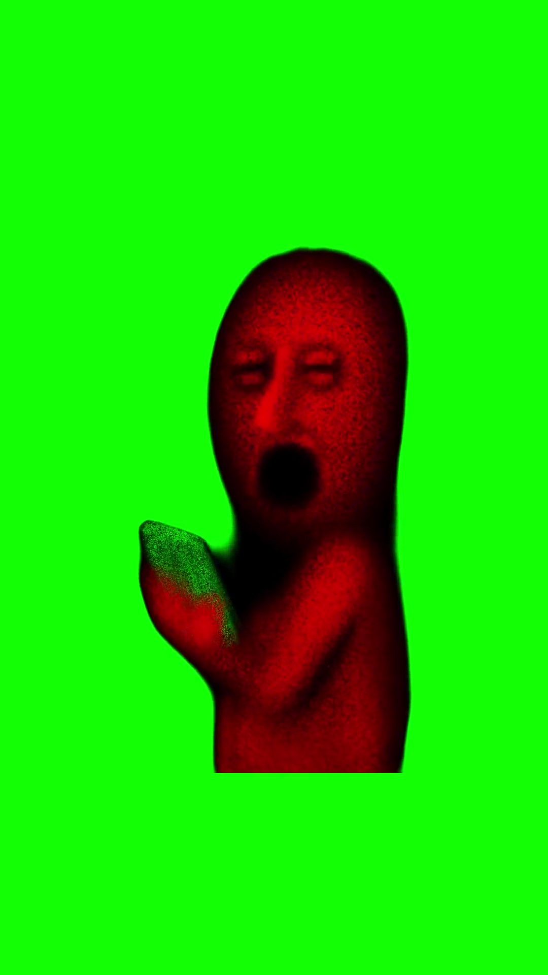 Red Alien Phone  green screen