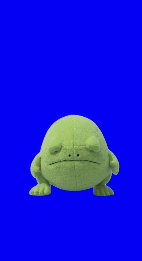 Ricky Rain Frog Happily Walking green screen