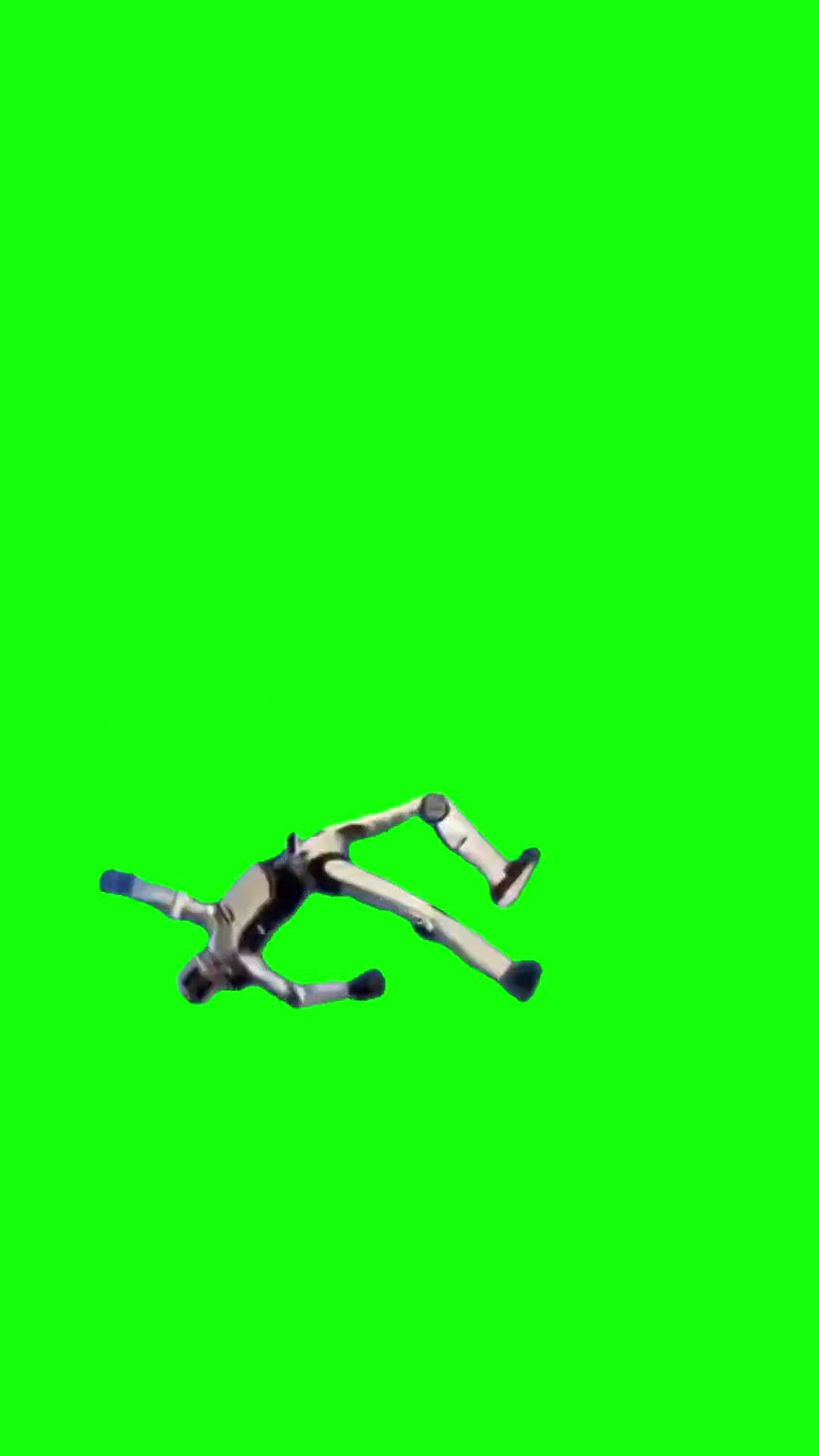Robot runs and crashes  green screen