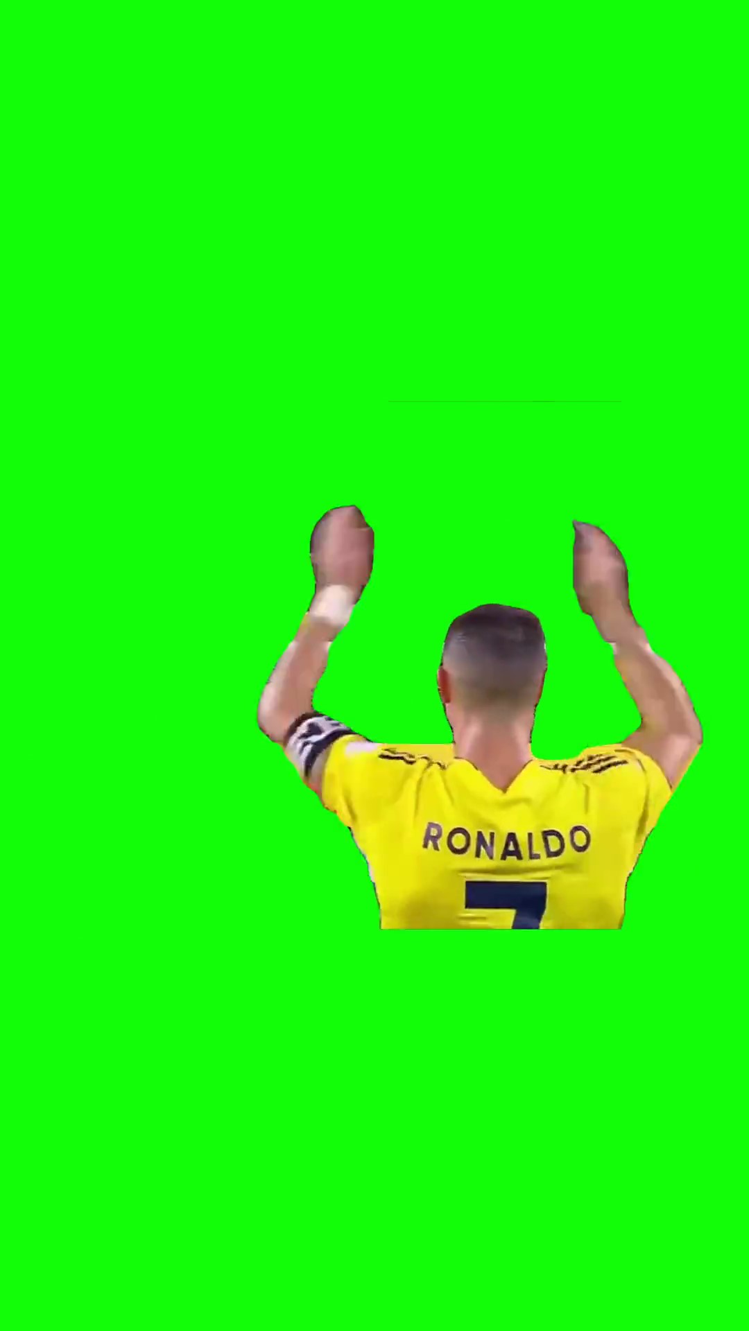 Ronaldo clapping for speed green screen