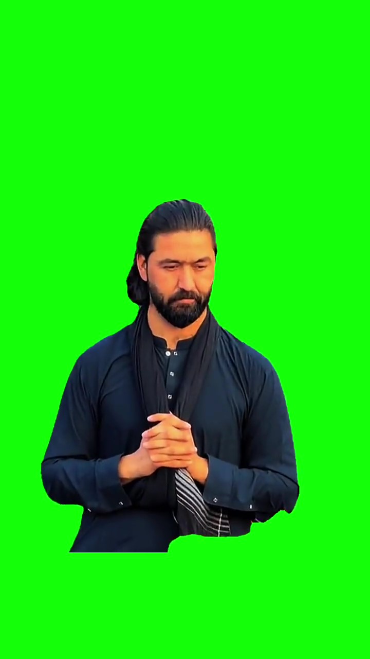 Sad Thinking green screen