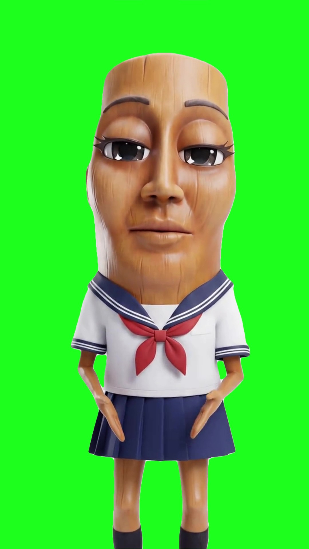 Sahur Screaming Baka green screen