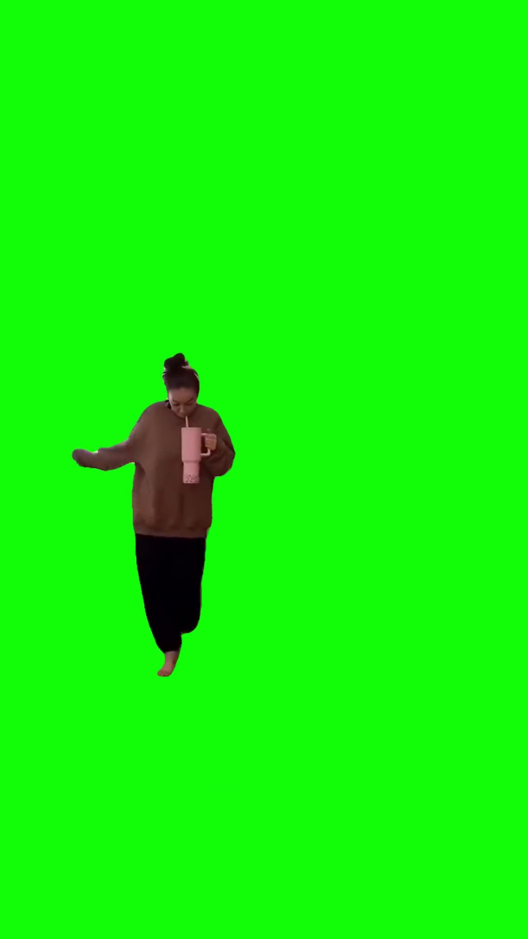 Sassy walk green screen