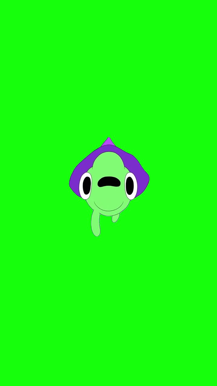 Scared Glep green screen