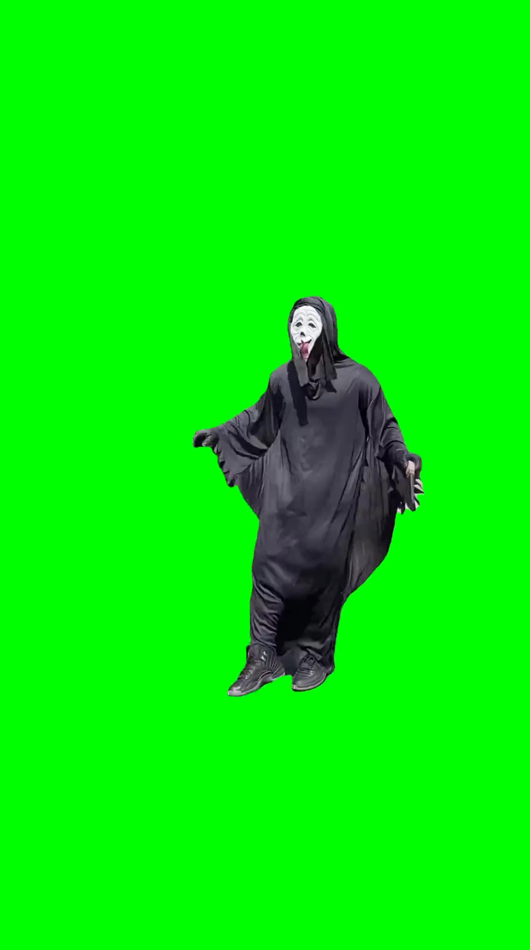 Scream walking green screen