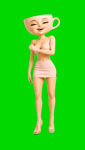 Sexy Ballerina Chiki Sha Dance green screen