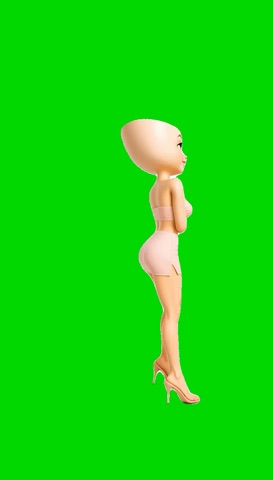 Sexy Bombaye Ballerina green screen