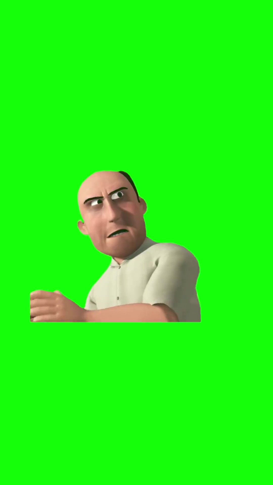 Sideeye look  green screen